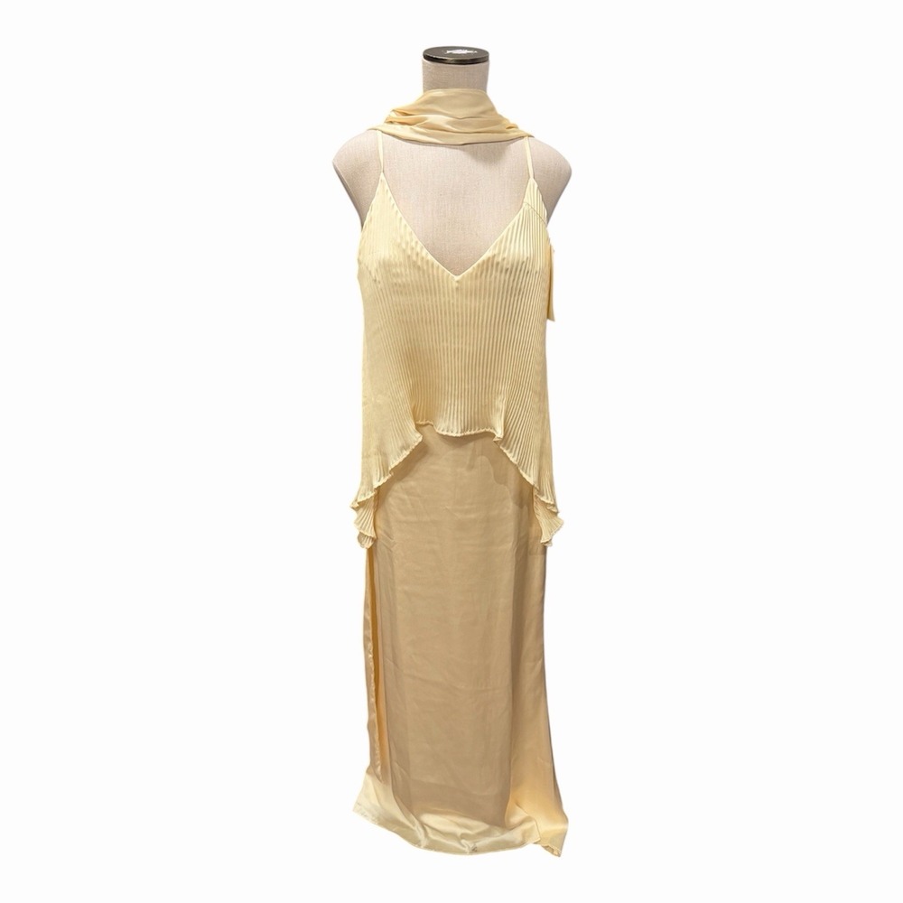 NEW Baobab Danielle Maxi dress Sunny Yellow Small Satin - Picture 2 of 4
